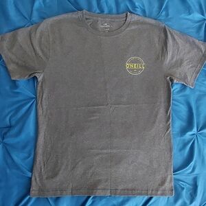 O'Neill Charcoal Tee with Yellow Logo